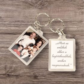 Fotós akril kulcstartó