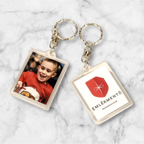 Fotós akril kulcstartó