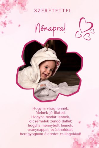 Lilácska köszöntőkártya