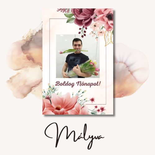 Mályva köszöntőkártya