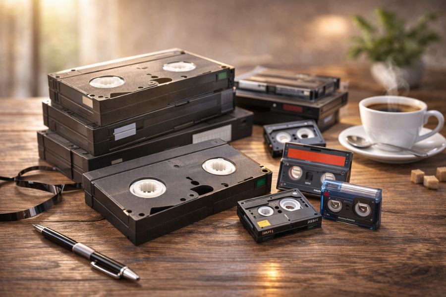 Régi VHS kazetták